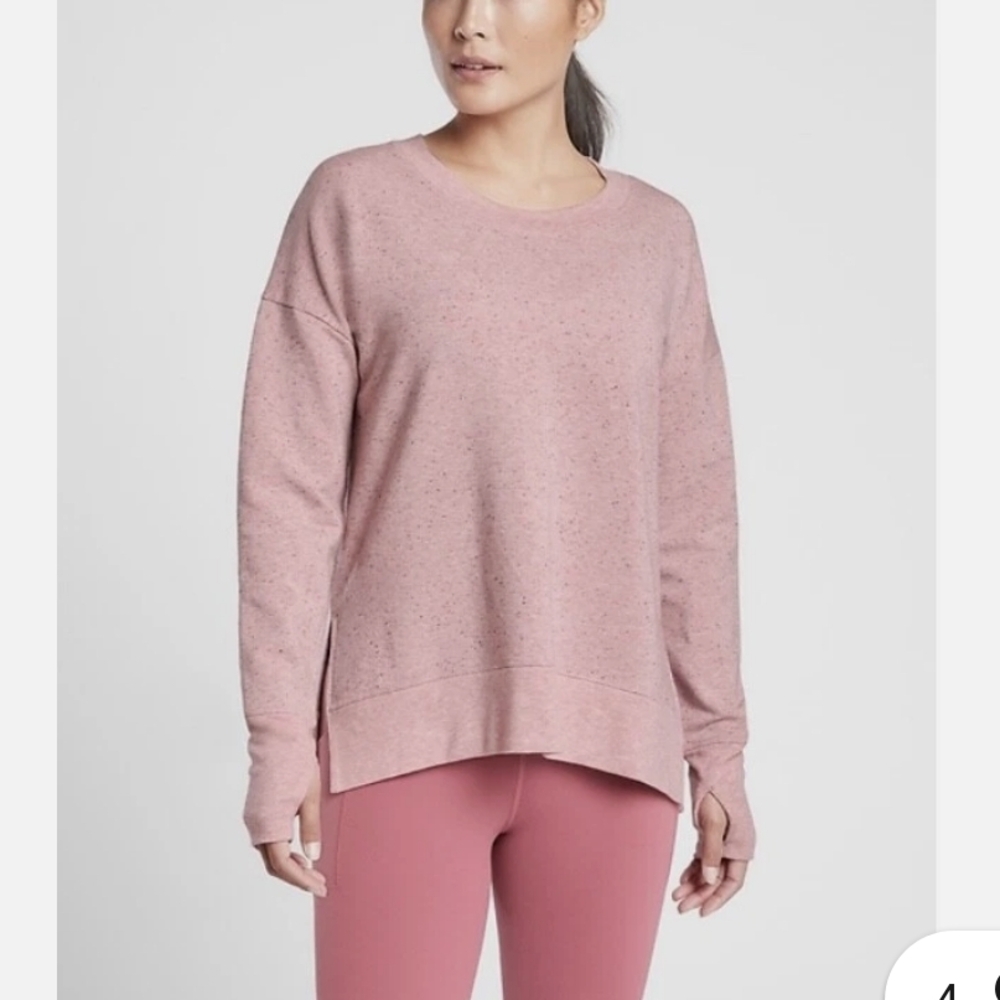 Athleta Soft Balance Berry Crew Neck Sweater